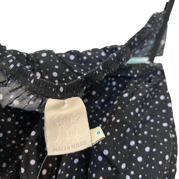 Malia Mills Joan Strapless Polka Dot Maxi Dress Black Women’s Size 6 New - Picture 12 of 13
